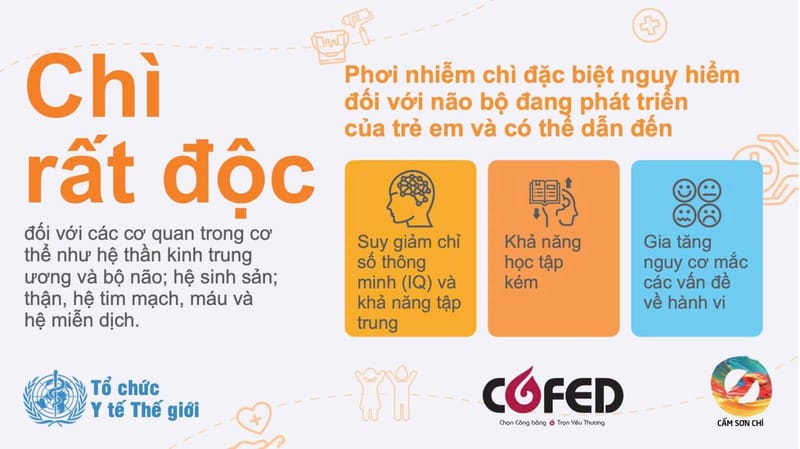 Kim loại chì cực kỳ độc hại, tác động tiêu cực tới sức khỏe con người