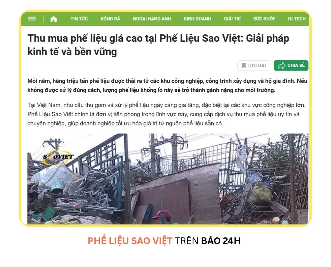 Phế liệu Sao Việt trên báo 24h