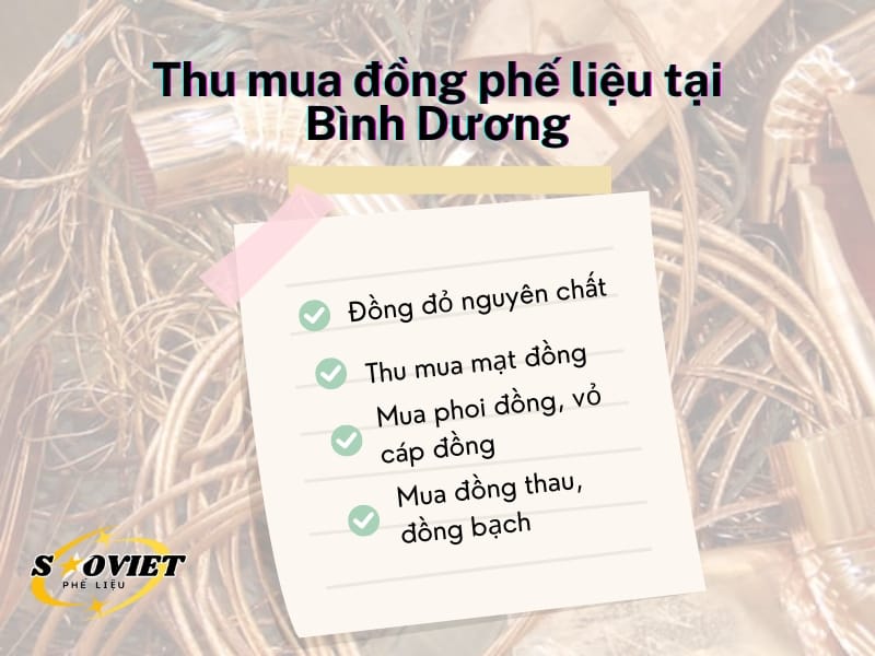 Thu mua phế liệu đồng tại Bình Dương