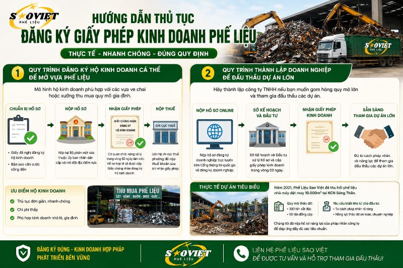 Quy trình đăng ký kinh doanh phế liệu chi tiết